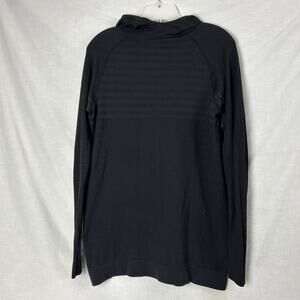 Lululemon hoodie men size large slim fit black sweatshirt performance Ribbed kni